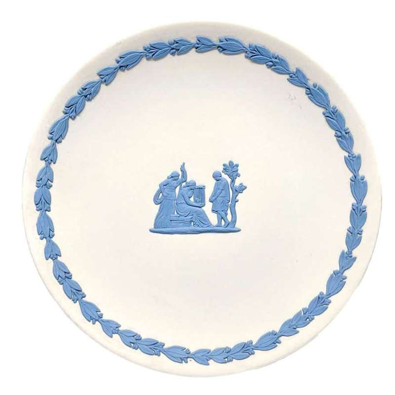 Wedgwood White and  Blue Jasper Ware Plate Musicians