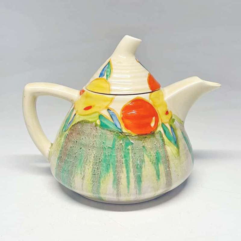 Clarice Cliff Bizarre Delecia Citrus Tea Pot