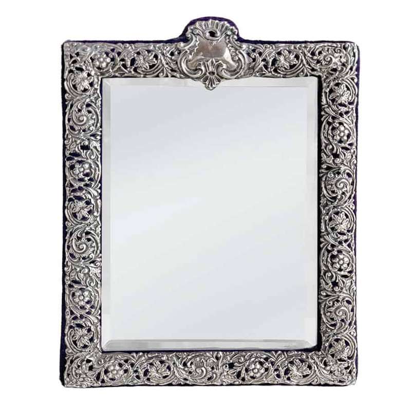 Hallmarked Silver Table Mirror Birmingham 1903