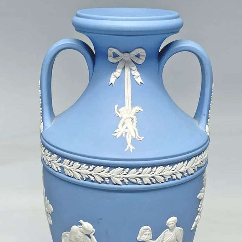 Wedgwood Jasper Ware Urn Vase On Base