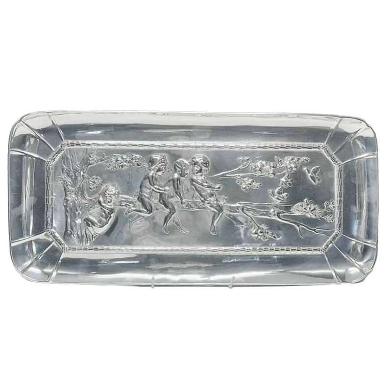 WMF Franz Von Stuck Jugendstil Silver Plated Cherub Wall Plaque