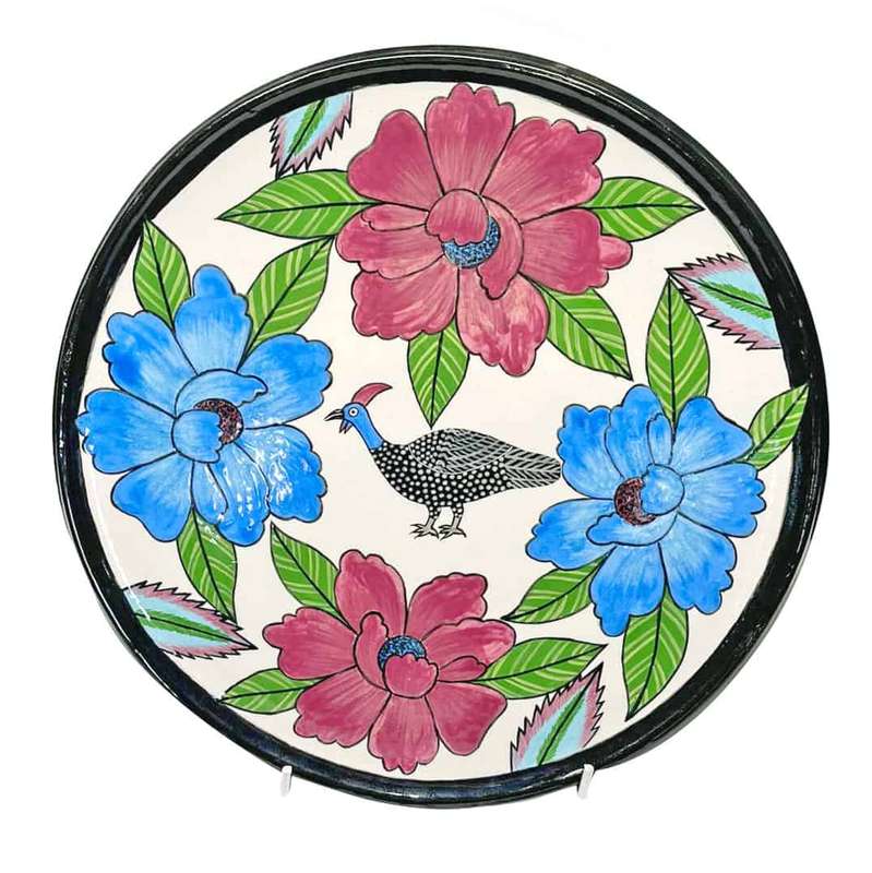 Ardmore Studio Bird and Floral Plate Nishali 1994