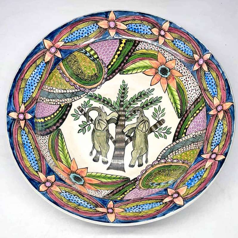 Ardmore Studio Elephant Bowl By Punch 1994
