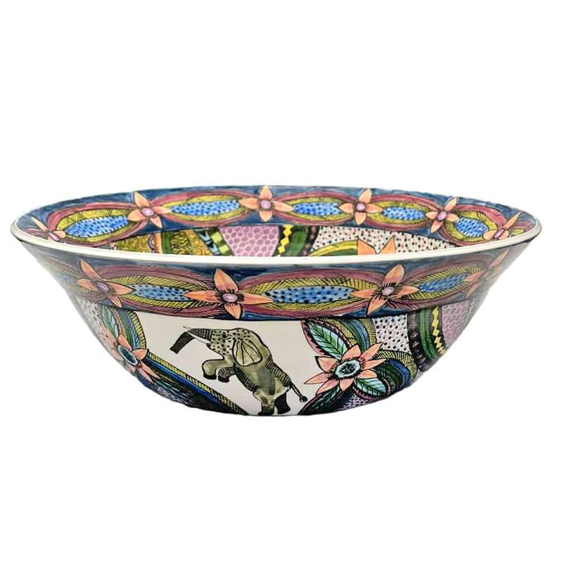 Ardmore Studio Elephant Bowl By Punch 1994