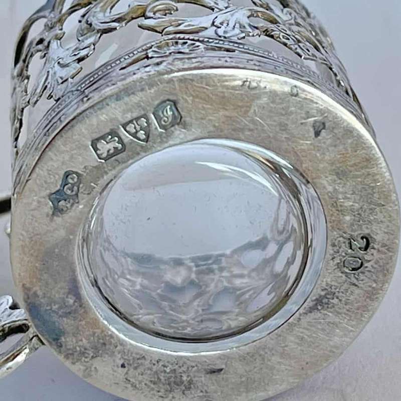 Hallmarked Silver Shot Glass Set Chester 1909