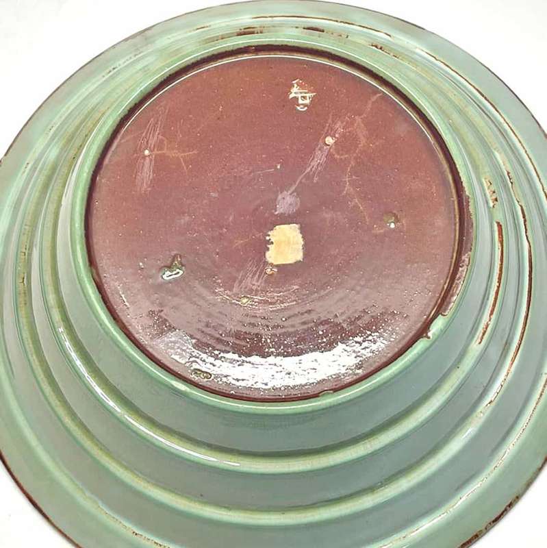 Linnware Celadon Green Ribbed Bowl