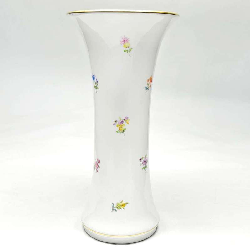 Meissen Vase Hand Painted Flowers 20th