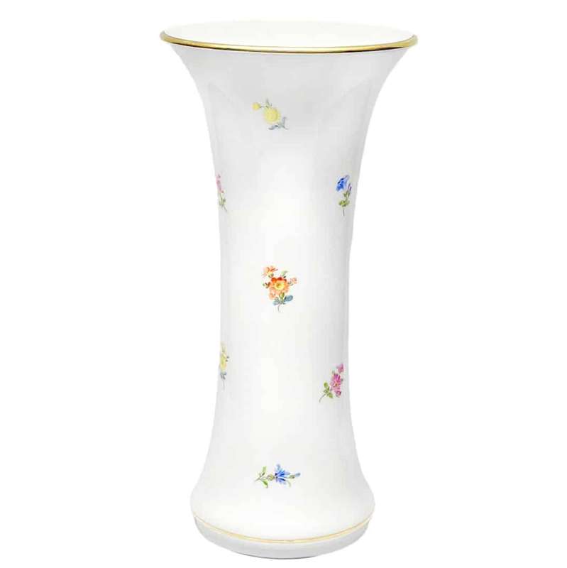 Meissen Vase Hand Painted Flowers 20th