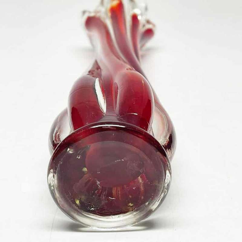 Murano Red Glass Bud Vase