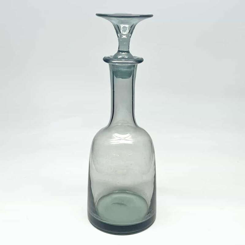 Retro 1970 Smokey Grey Glass Decanter