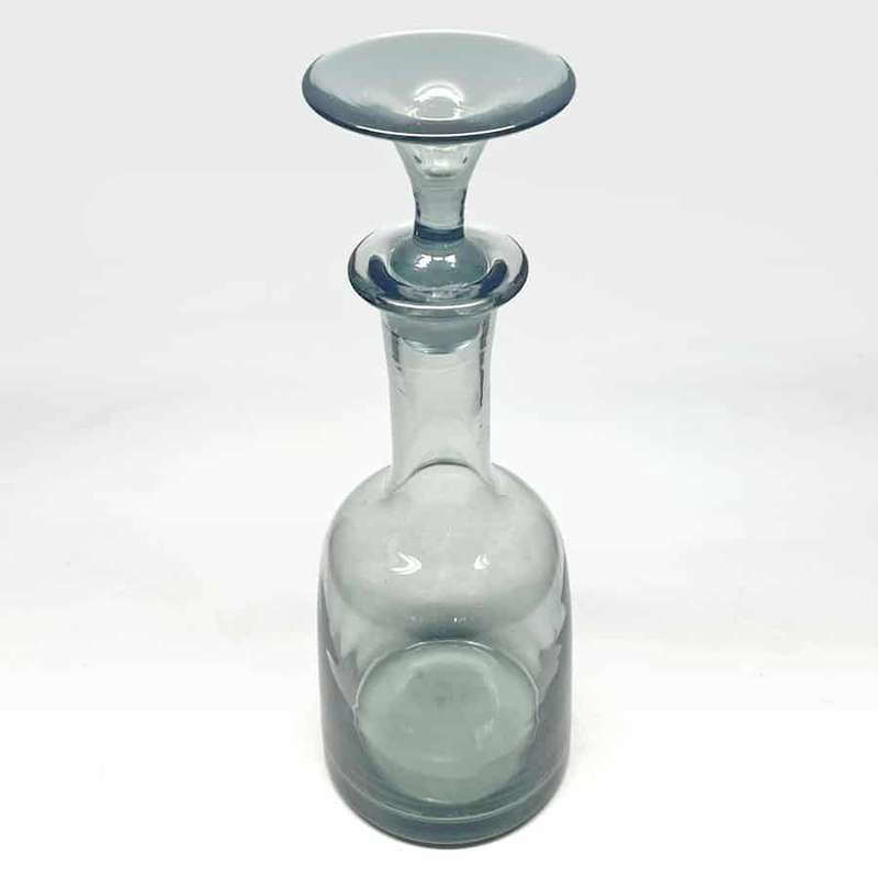 Retro 1970 Smokey Grey Glass Decanter