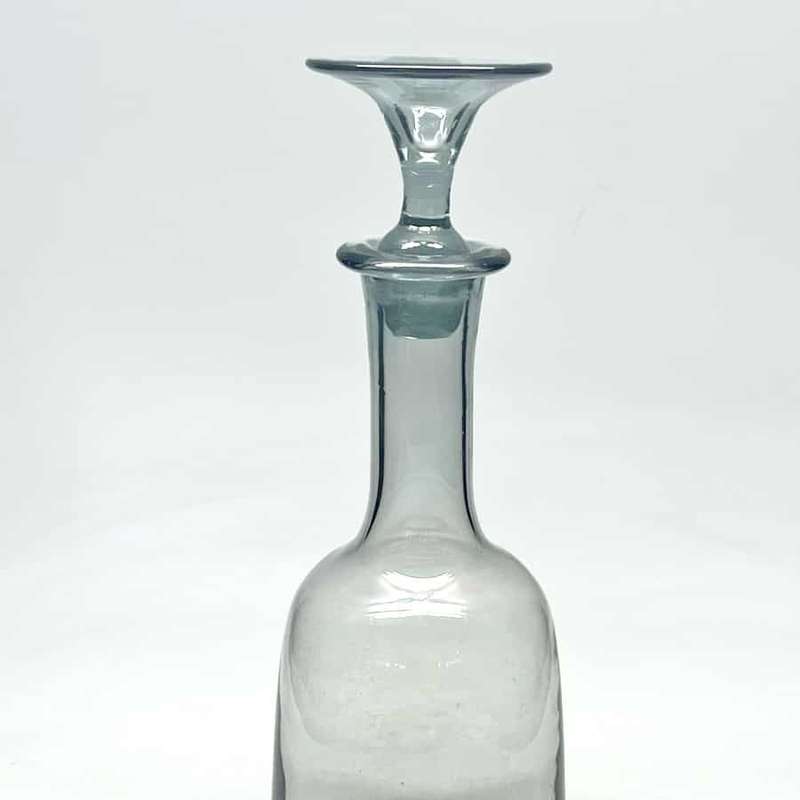 Retro 1970 Smokey Grey Glass Decanter