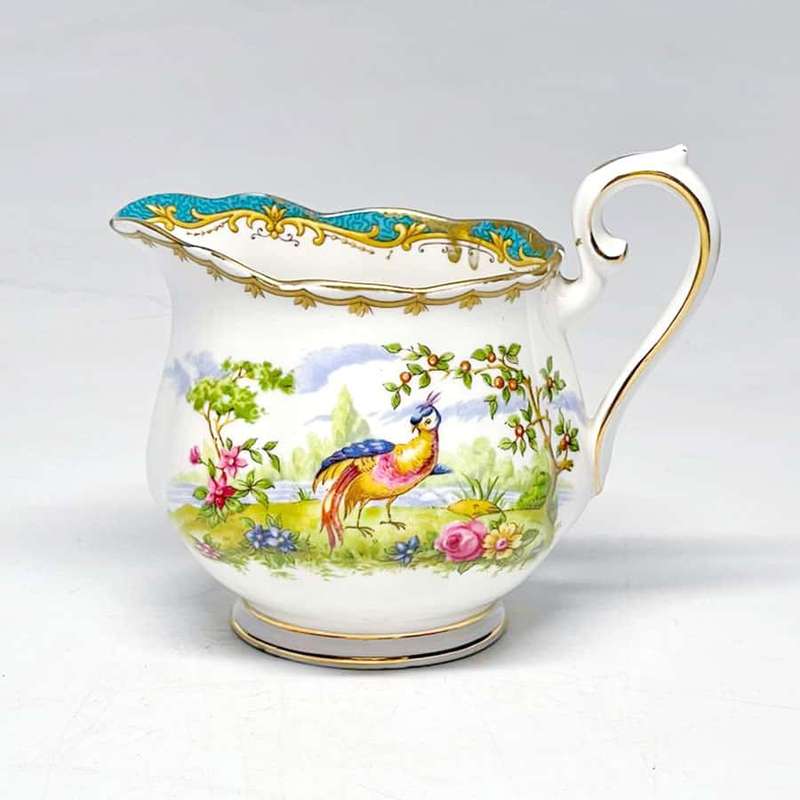 Royal Albert Chelsea Bird Turquoise Tea Milk Jug