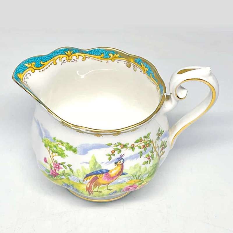 Royal Albert Chelsea Bird Turquoise Tea Milk Jug