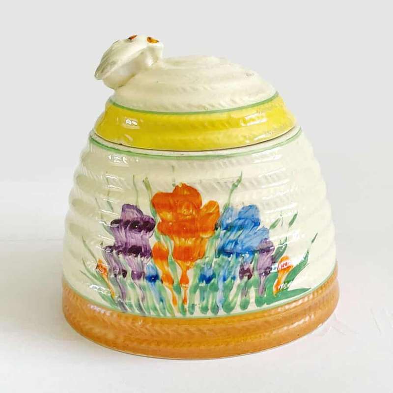Clarice Cliff Spring Crocus Beehive Honey Pot