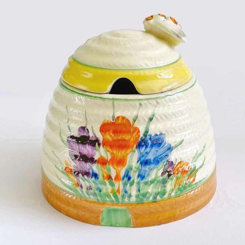 Clarice Cliff Spring Crocus Beehive Honey Pot