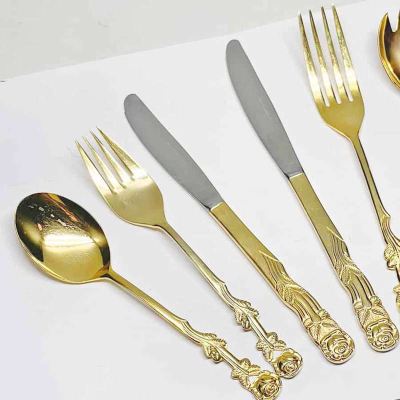Braber Gold Plated Rose Royal Albert Cutlery Canteen