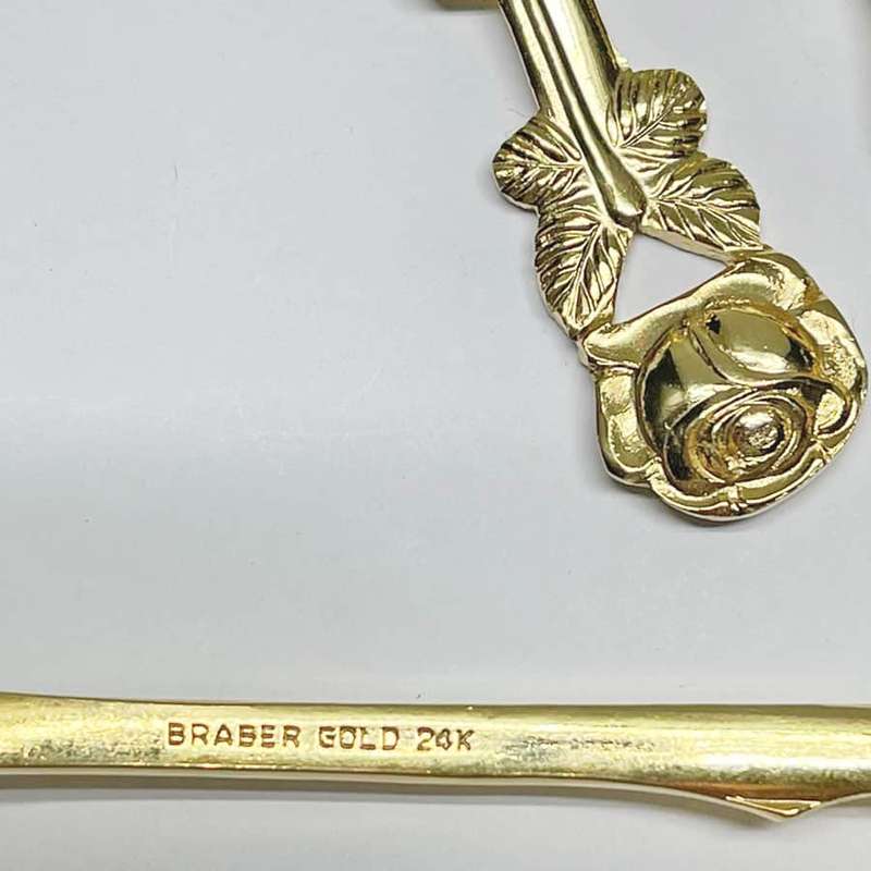 Braber Gold Plated Rose Royal Albert Cutlery Canteen