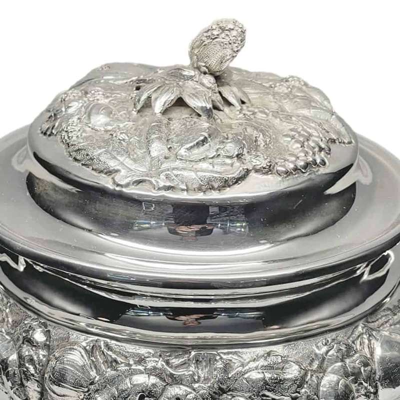 German Silver Soup Toureen With Acorn Finial