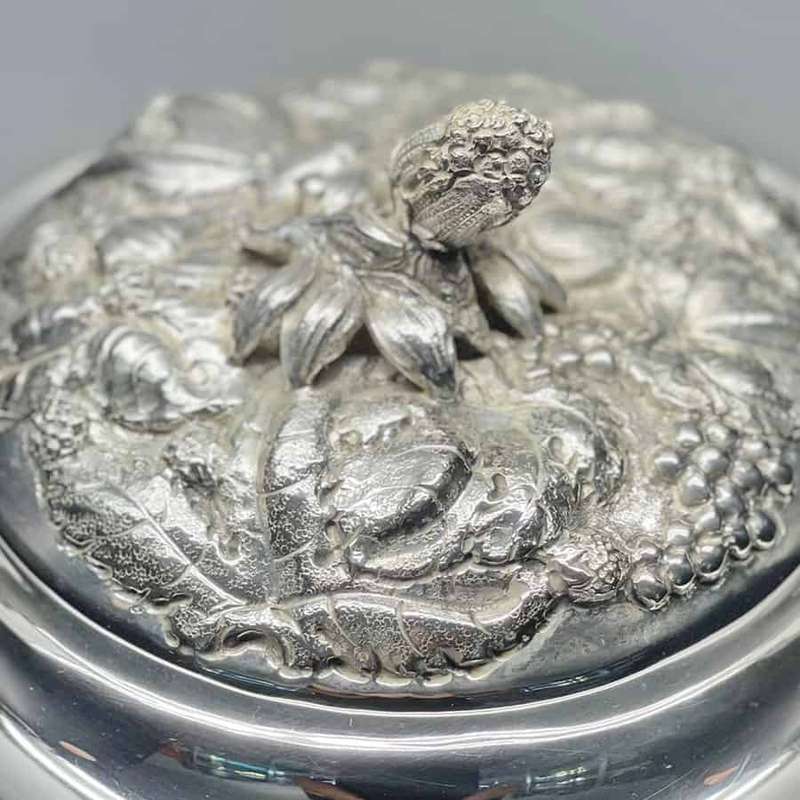German Silver Soup Toureen With Acorn Finial