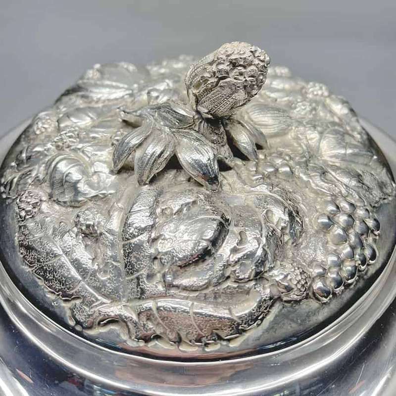 German Silver Soup Toureen With Acorn Finial