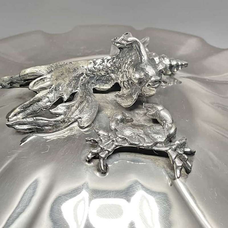 German Silver Soup Toureen With Fish Finial