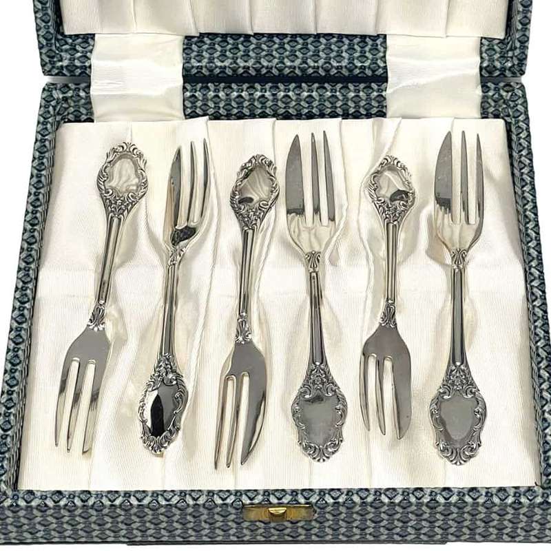 Hallmarked Sterling Silver Cake Forks
