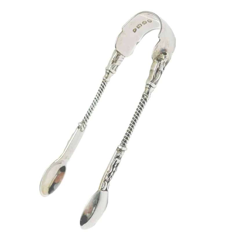 Hallmarked Silver Apostle Sugar Tongs London 1888
