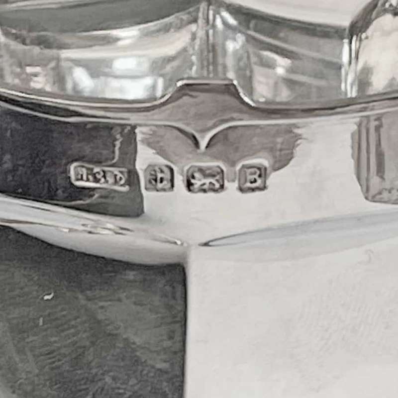 Hallmarked  Silver Boxed Cream Sugar Set  Birmingham  1926