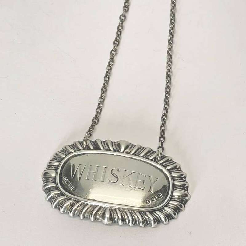 Hallmarked Silver Liquor Whisky Decanter Label