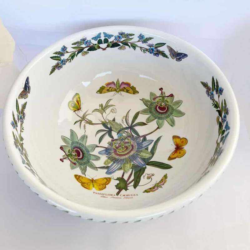 Portmeirion Botanic Garden Large Salad Bowl Blue Passion Flower