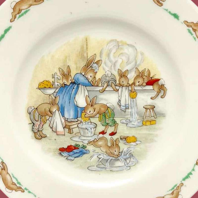 Royal Doulton Bunnykins Plate Wash Day