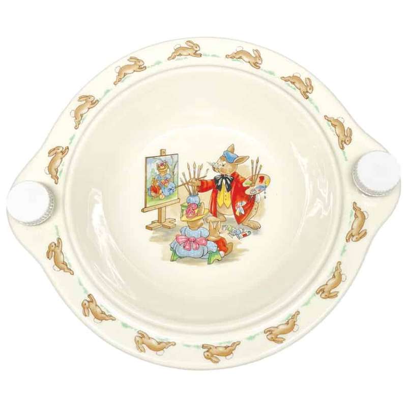 Royal Doulton Bunnykins Portrait Painting Baby Hot Water Porridge Bowl