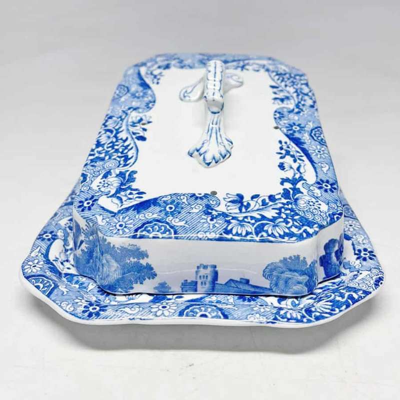 Spode Blue Italian Cheese Dish Blue Marking