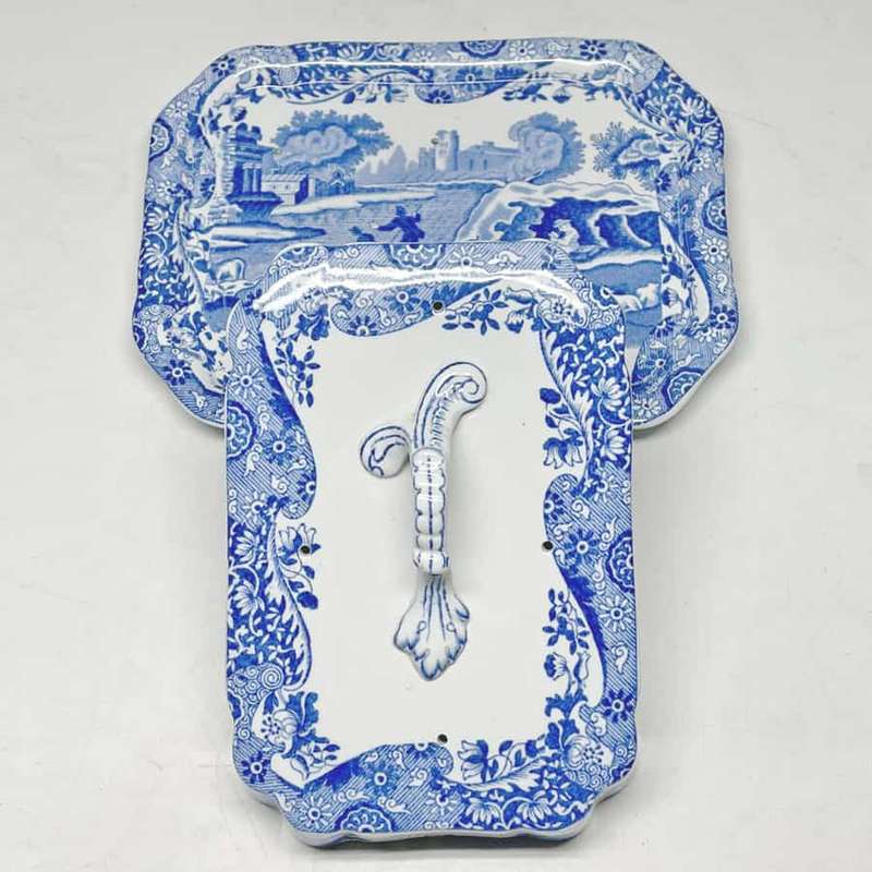 Spode Blue Italian Cheese Dish Blue Marking