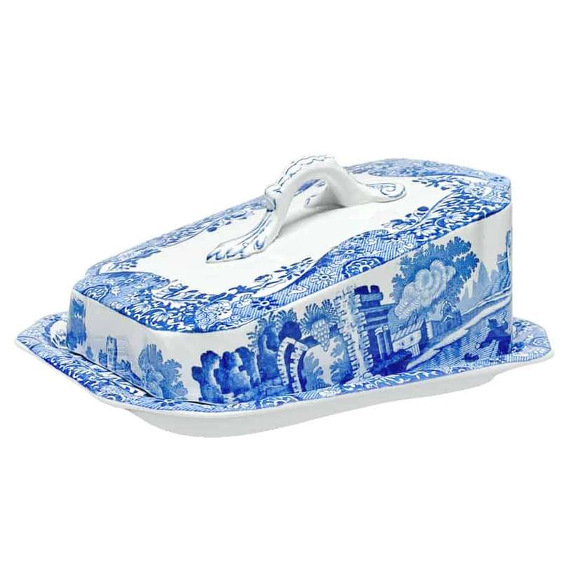 Spode Blue Italian Cheese Dish Blue Marking