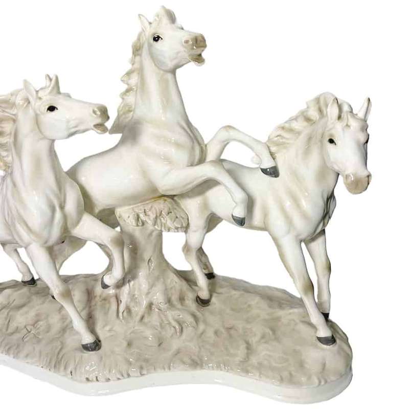 Echt Altman Porcelaine Galloping Horses J Stewarle C1979