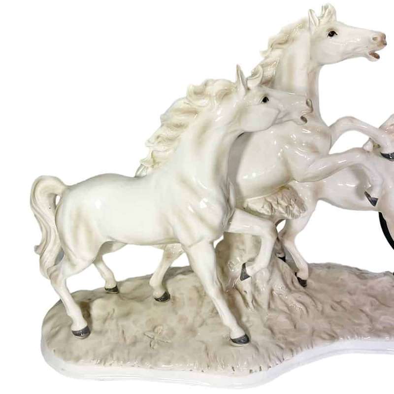 Echt Altman Porcelaine Galloping Horses J Stewarle C1979