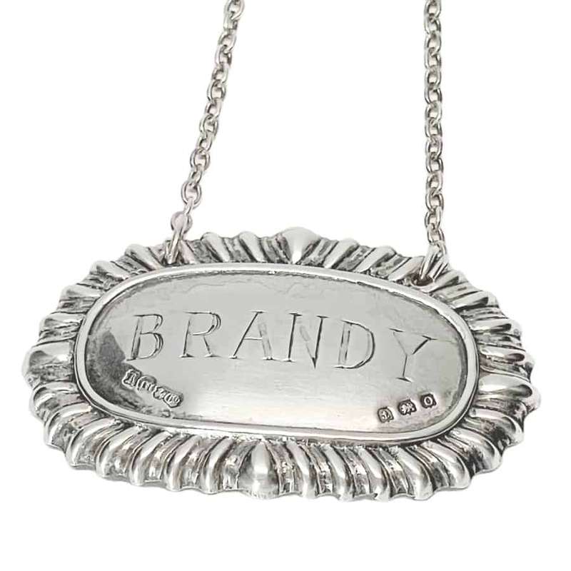 Hallmarked Silver Liquor Brandy Decanter Label