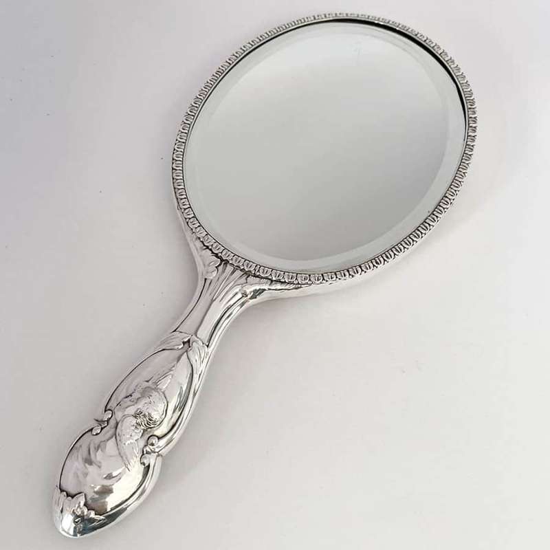 Hallmarked Silver Reynolds Angels Mirror London 1902