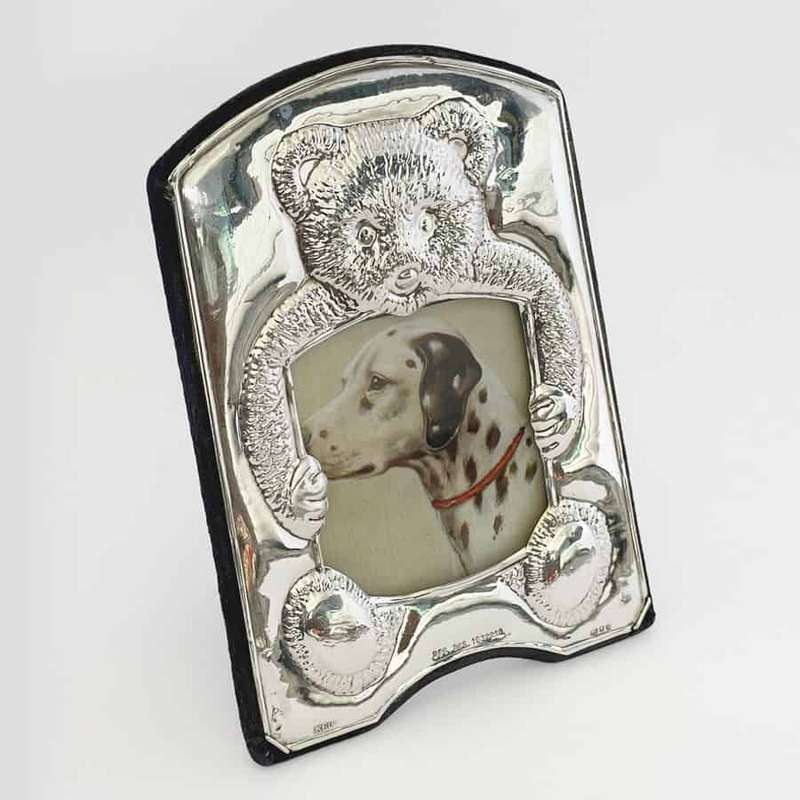 Hallmarked Silver Teddy Bear Picture Frame Sheffield 1987