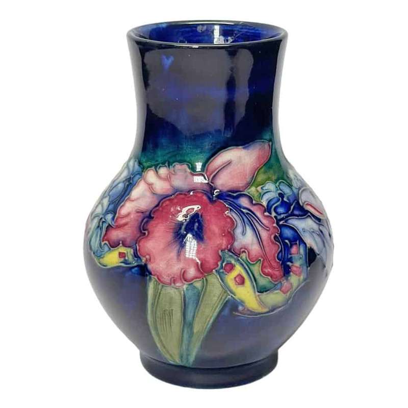 Moorcroft Orchid Spring Flower Bulbous Vase 1947