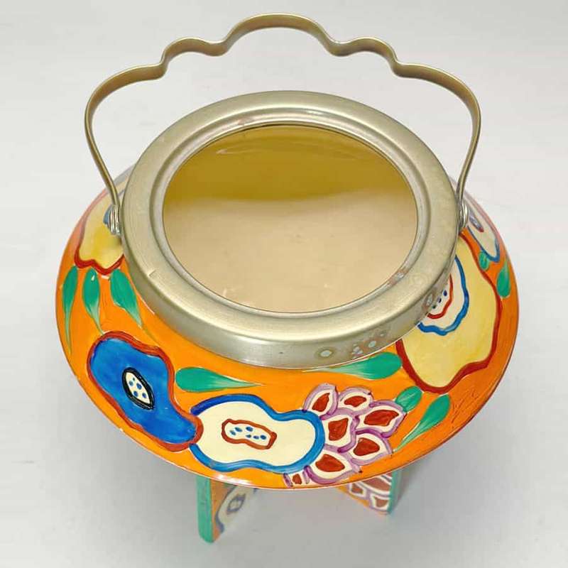 Rare Clarice Cliff Bizarre  Lei Conical Biscuit Barrel