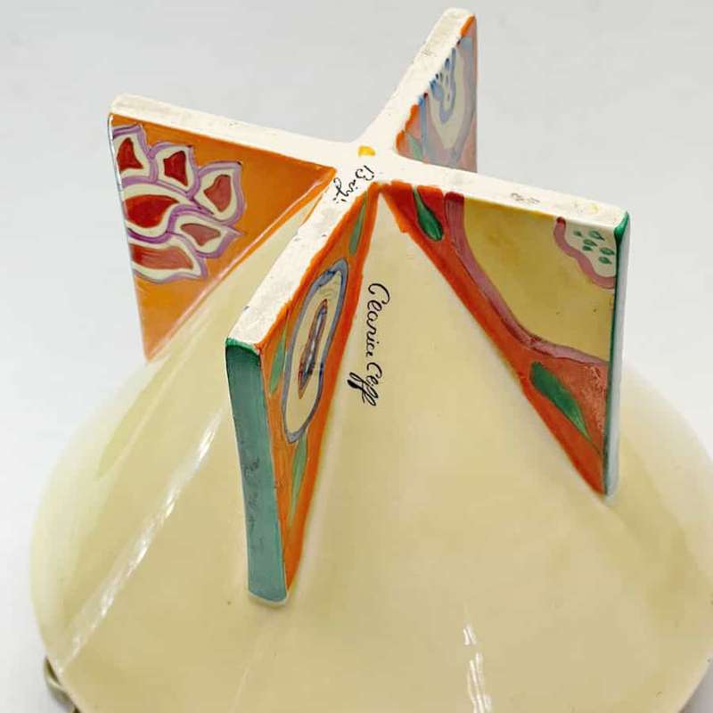Rare Clarice Cliff Bizarre  Lei Conical Biscuit Barrel