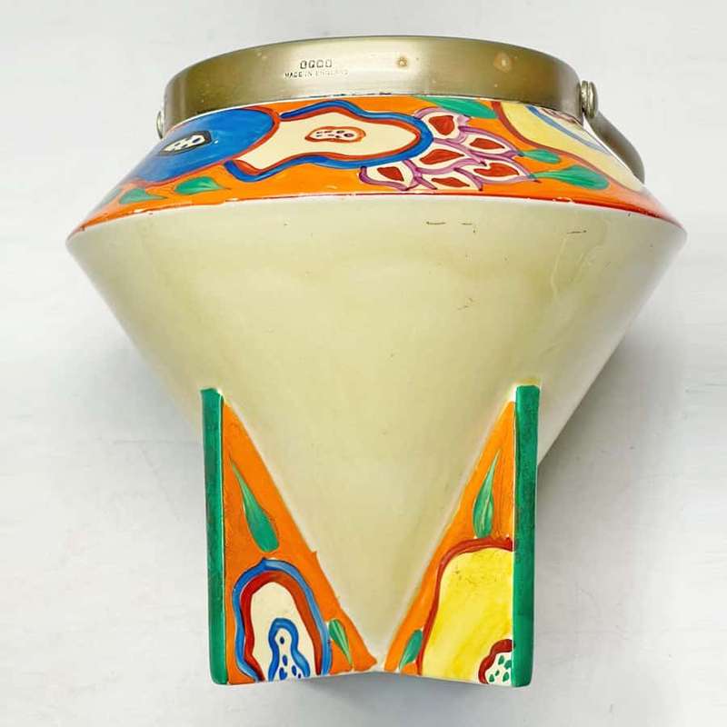 Rare Clarice Cliff Bizarre  Lei Conical Biscuit Barrel