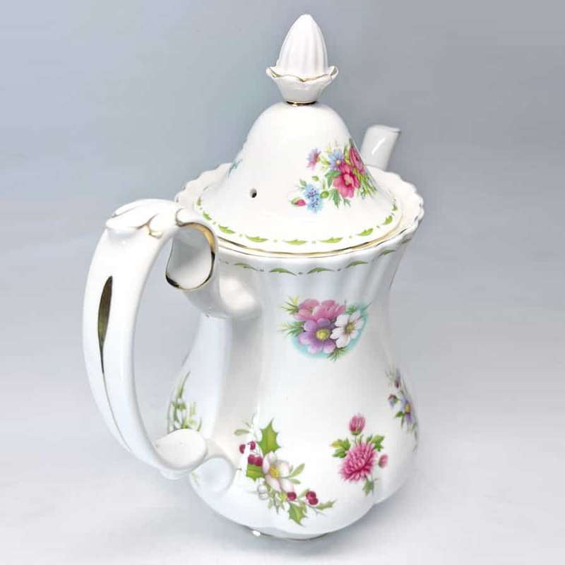 Royal Albert Flower Of The Month Coffee Pot