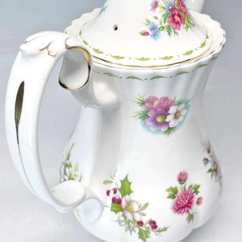 Royal Albert Flower Of The Month Coffee Pot