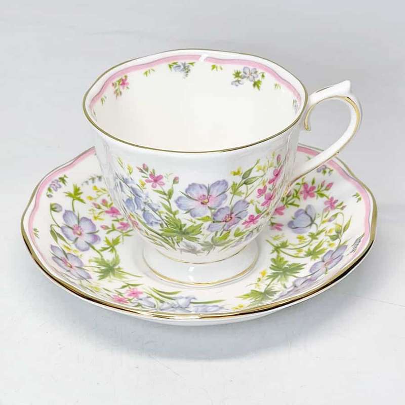 Royal Albert Country Bouquet Collection Hazy Shade Tea Duo