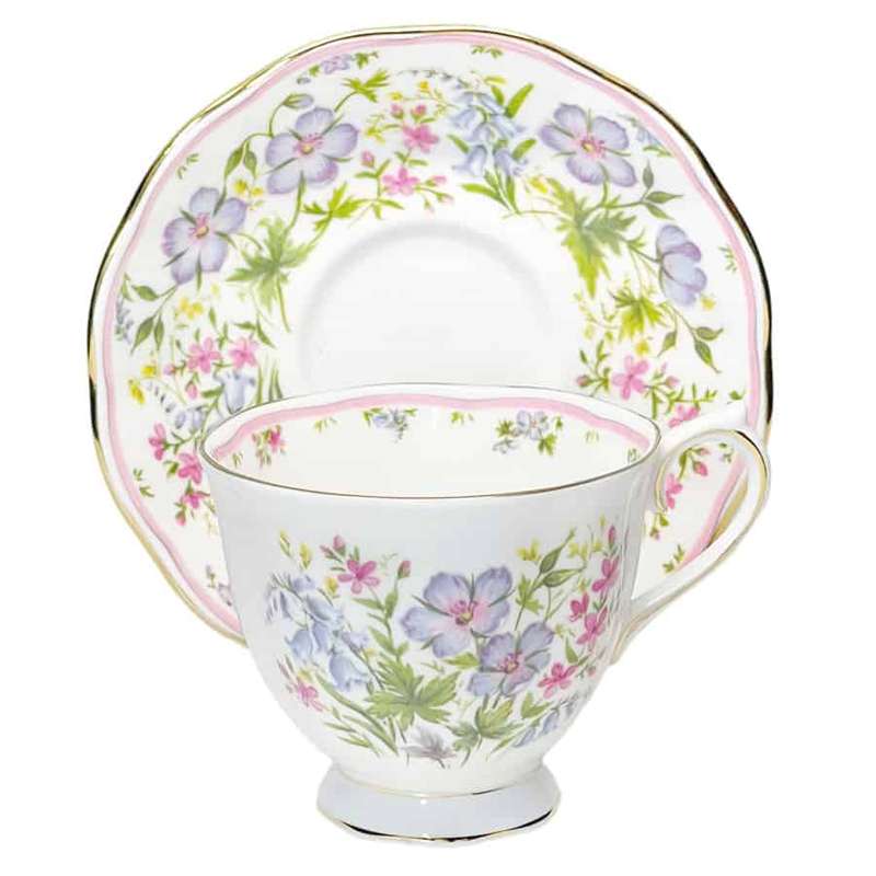 Royal Albert Country Bouquet Collection Hazy Shade Tea Duo