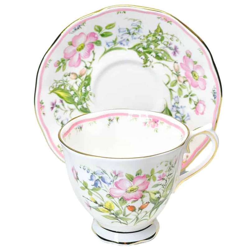 Royal Albert Country Bouquet Collection Morning Dew Tea Duo
